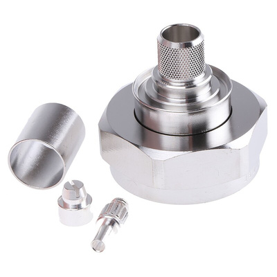 Telegartner, Plug Cable Mount 7/16 Connector, 50Ω, Crimp Termination, Straight Body