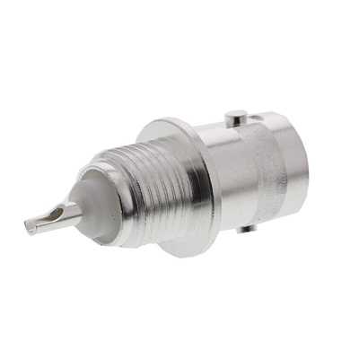 TE Connectivity, jack Panel Mount BNC Connector, 50Ω, Solder Termination, Straight Body