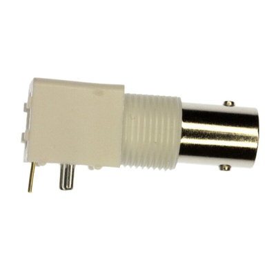 TE Connectivity ZDC Series, jack PCB Mount BNC Connector, 75Ω, Through Hole Termination, Right Angle Body