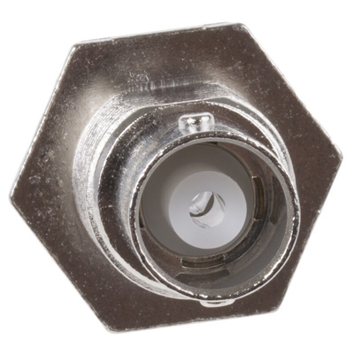 TE Connectivity, jack Panel Mount BNC Connector, 50Ω, Crimp Termination, Straight Body