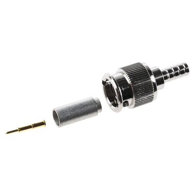 TE Connectivity, Plug Cable Mount BNC Connector, 75Ω, Crimp Termination, Straight Body