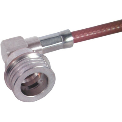 Huber+Suhner, Plug Cable Mount QN Connector, 50Ω, Solder Termination, Right Angle Body