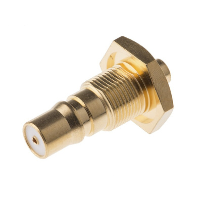 Huber+Suhner, jack Panel Mount QMA Connector, 50Ω, Solder Termination, Straight Body