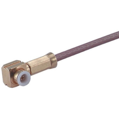 Huber+Suhner, Plug Cable Mount MMBX Connector, 50Ω, Solder Termination, Right Angle Body