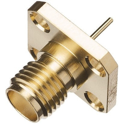 Yuetsu, jack Flange Mount SMA Connector, Solder Termination, Straight Body