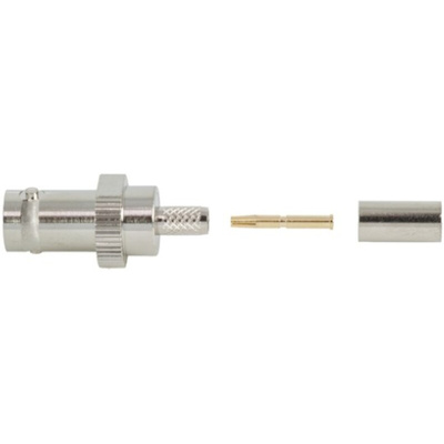 TE Connectivity, jack Cable Mount BNC Connector, 50Ω, Crimp Termination, Straight Body