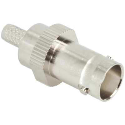 TE Connectivity, jack Cable Mount BNC Connector, 50Ω, Crimp Termination, Straight Body