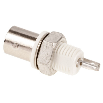 TE Connectivity AMP Series, jack Panel Mount BNC Connector, 50Ω, Solder Termination, Straight Body