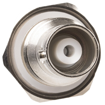 TE Connectivity, jack Panel Mount BNC Connector, 50Ω, Crimp Termination, Straight Body