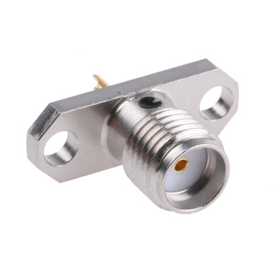 Amphenol, jack Flange Mount SMA Connector, 50Ω, Solder Termination, Straight Body