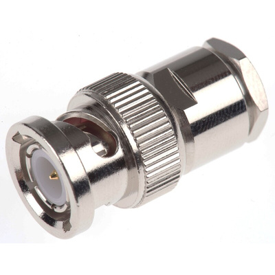Amphenol, Plug Cable Mount BNC Connector, 50Ω, Clamp Termination, Straight Body