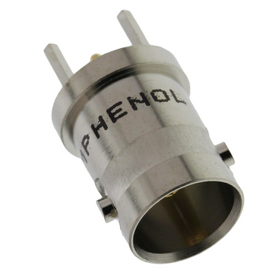Amphenol, jack PCB Mount BNC Connector, 75Ω, Through Hole Termination, Straight Body