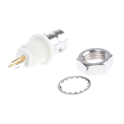 Amphenol, jack Panel Mount BNC Connector, 75Ω, Solder Termination, Straight Body