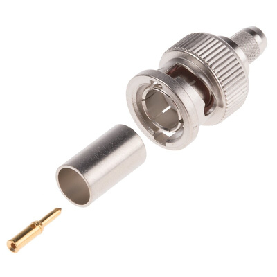 Telegartner, Plug Cable Mount BNC Connector, 75Ω, Crimp Termination, Straight Body
