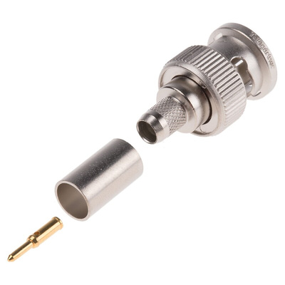 Telegartner, Plug Cable Mount BNC Connector, 75Ω, Crimp Termination, Straight Body