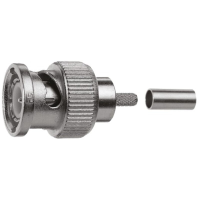 Telegartner, Plug Cable Mount BNC Connector, 75Ω, Crimp Termination, Straight Body