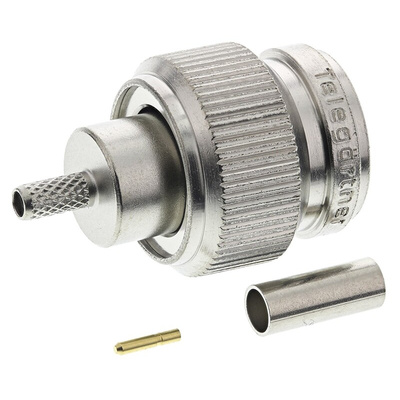 Telegartner, Plug Cable Mount TNC Connector, 50Ω, Crimp Termination, Straight Body
