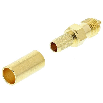 Telegartner, jack Cable Mount SMA Connector, 50Ω, Crimp Termination, Straight Body