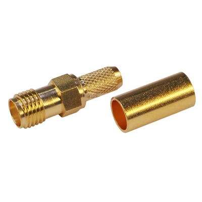Telegartner, jack Cable Mount SMA Connector, 50Ω, Crimp Termination, Straight Body