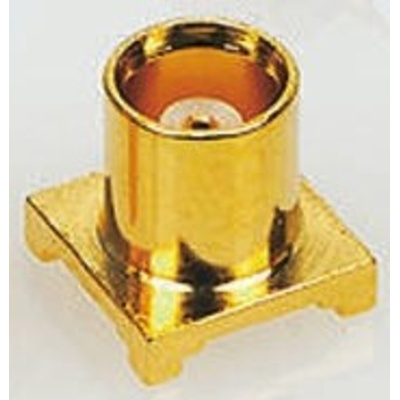 TE Connectivity, jack Surface Mount MCX Connector, 50Ω, Solder Termination, Straight Body