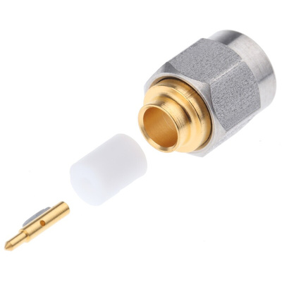 TE Connectivity, Plug Cable Mount SMA Connector, 50Ω, Solder Termination, Straight Body