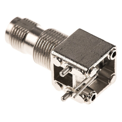TE Connectivity, jack PCB Mount TNC Connector, 50Ω, Solder Termination, Right Angle Body