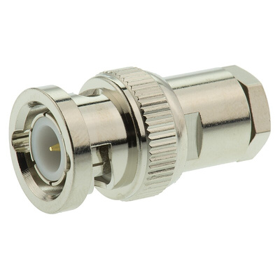 TE Connectivity, Plug Cable Mount BNC Connector, 50Ω, Clamp Termination, Straight Body