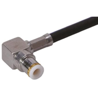 Huber+Suhner, Plug Cable Mount MBX Connector, 50Ω, Crimp Termination, Right Angle Body