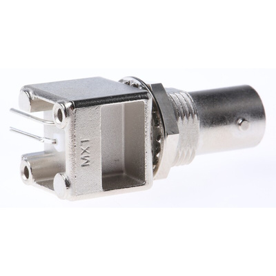 Molex 73138 Series, jack PCB Mount BNC Connector, 50Ω, Through Hole Termination, Right Angle Body