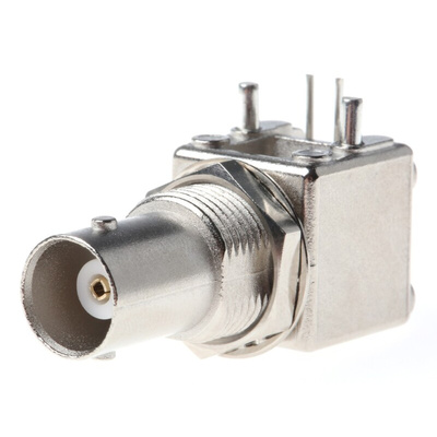 Molex 73138 Series, jack PCB Mount BNC Connector, 50Ω, Through Hole Termination, Right Angle Body