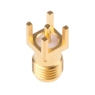 Molex SMA Series, jack PCB Mount SMA Connector, 50Ω, Solder Termination, Straight Body