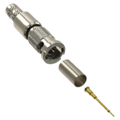 Amphenol RF HD-BNC Series, Plug Cable Mount HD-BNC Connector, 75Ω, Crimp Termination, Straight Body