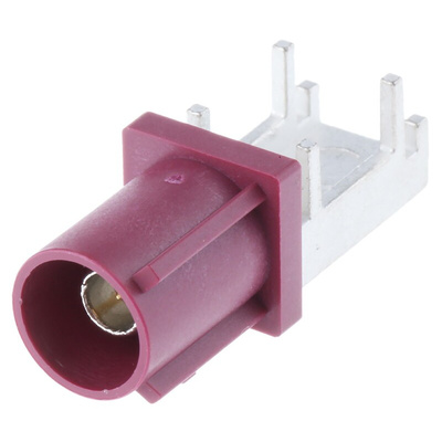 Telegartner, Plug Surface Mount SMBA Connector, Solder Termination, Right Angle Body