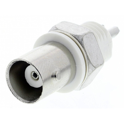 TE Connectivity, jack Panel Mount BNC Connector, 50Ω, Solder Termination, Straight Body
