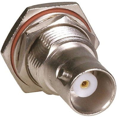 TE Connectivity, jack Panel Mount BNC Connector, 50Ω, Crimp Termination, Straight Body