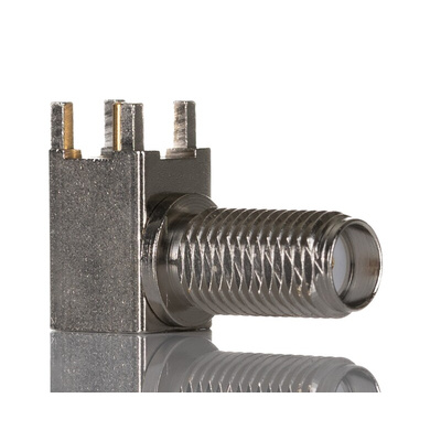 Molex SMA Series, jack PCB Mount SMA Connector, 50Ω, Solder Termination, Right Angle Body