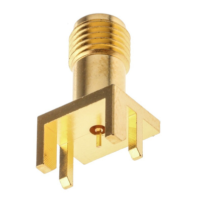 Molex SMA Series, jack Edge Mount SMA Connector, 50Ω, Solder Termination, Straight Body