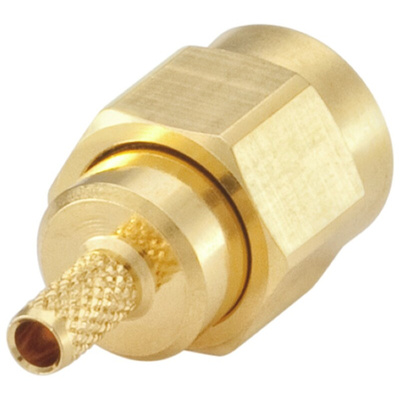Rosenberger SMA Series, Plug Cable Mount SMA Connector, 50Ω, Crimp Termination, Straight Body