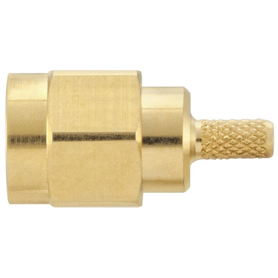 Rosenberger SMA Series, Plug Cable Mount SMA Connector, 50Ω, Crimp Termination, Straight Body