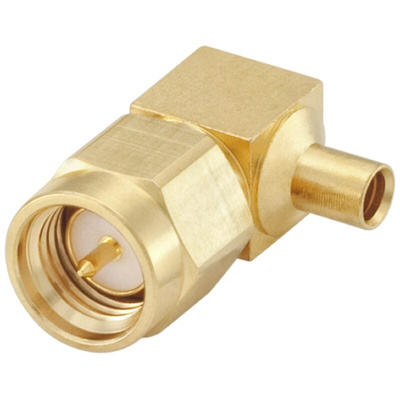 Rosenberger SMA Series, Plug Cable Mount SMA Connector, 50Ω, Solder Termination, Right Angle Body