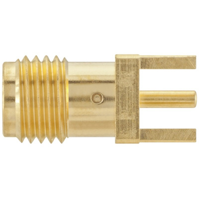 Rosenberger SMA Series, jack PCB Mount SMA Connector, 50Ω, Solder Termination, Straight Body