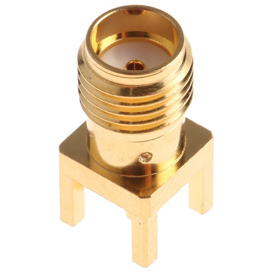 Rosenberger SMA Series, jack PCB Mount SMA Connector, 50Ω, Solder Termination, Straight Body