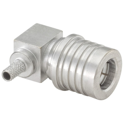 Rosenberger, Plug Cable Mount QMA Connector, 50Ω, Crimp, Solder Termination, Right Angle Body