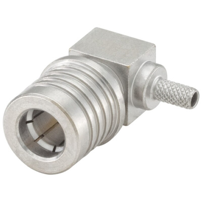 Rosenberger, Plug Cable Mount QMA Connector, 50Ω, Crimp, Solder Termination, Right Angle Body