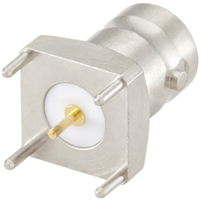 Rosenberger BNC Series, jack PCB Mount BNC Connector, 50Ω, Through Hole Termination, Straight Body
