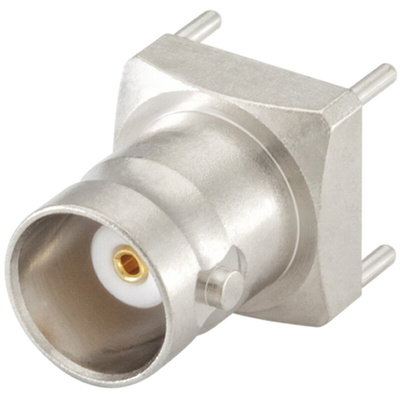 Rosenberger BNC Series, jack PCB Mount BNC Connector, 50Ω, Through Hole Termination, Straight Body