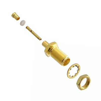 Cinch Connectors SMA Series, jack Panel Mount SMA Connector, 50Ω, Crimp Termination, Straight Body