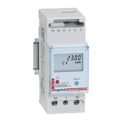 Legrand EMDX3 1 Phase LCD Digital Power Meter, Type Electronic