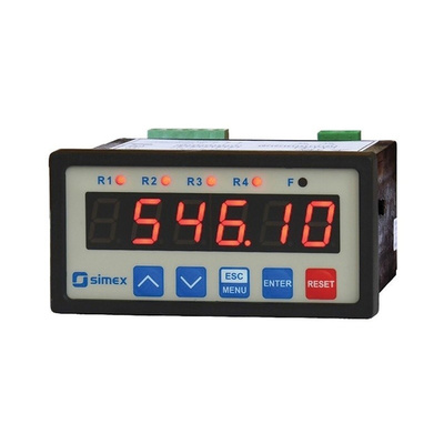 Simex SRP-946-1841-1-4-001 , LED Digital Panel Multi-Function Meter for Current, Voltage, 43mm x 90.5mm