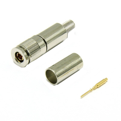 Interface Connectors, Plug Cable Mount BT54 Connector, 75Ω, Crimp Termination, Straight Body